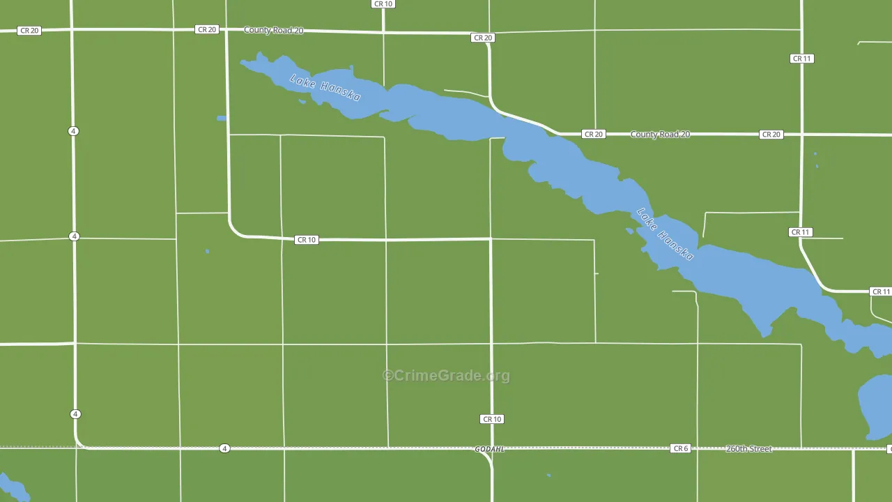 Godahl, MN Map of Drug-Related Crime Rates