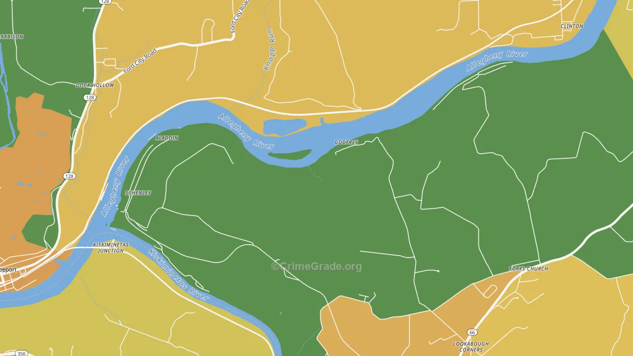 Godfrey, PA Map of Drug-Related Crime Rates