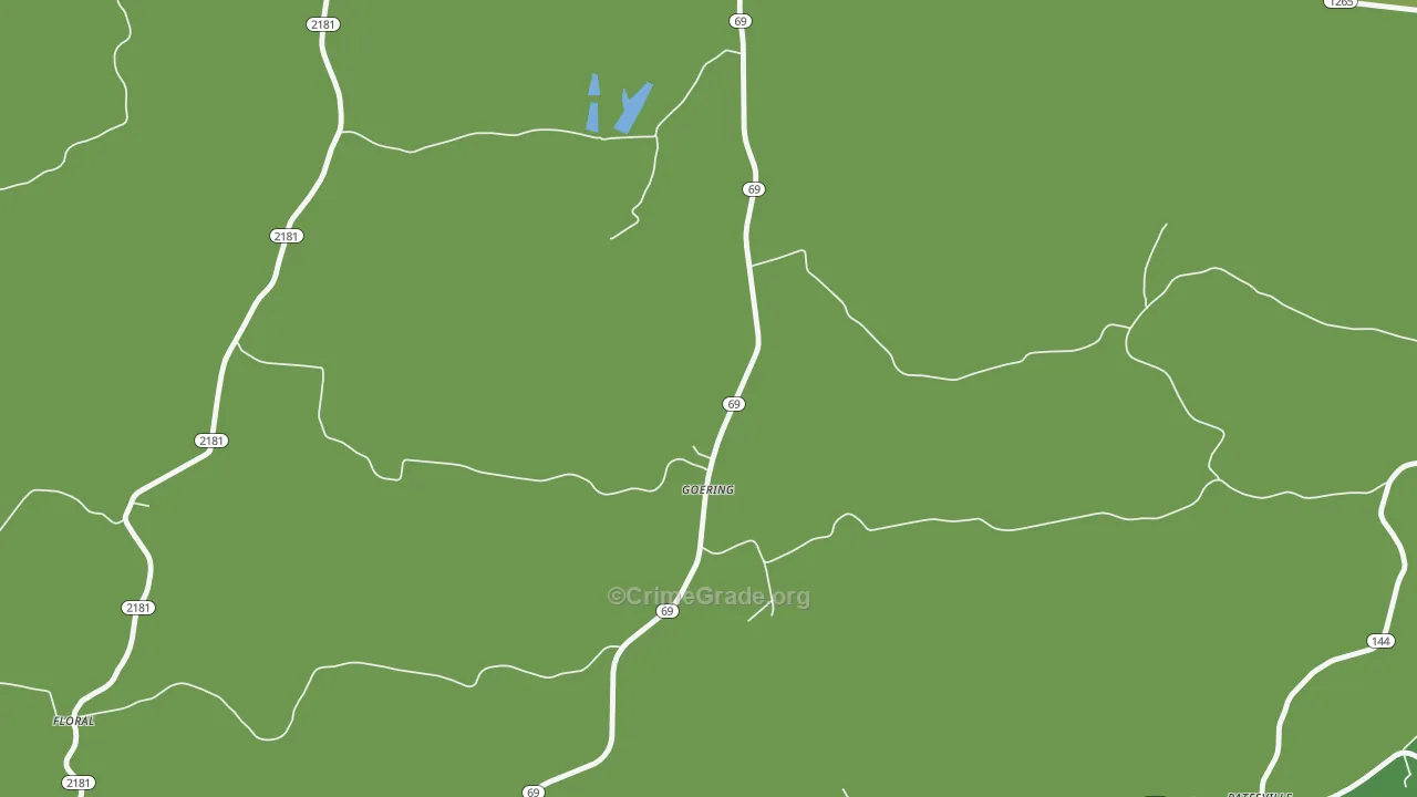 Goering, KY Map of Drug-Related Crime Rates