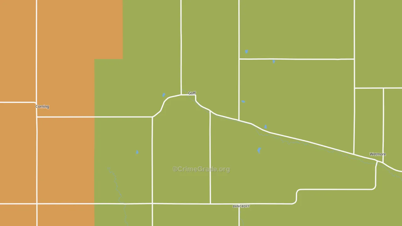Goff, KS Map of Drug-Related Crime Rates