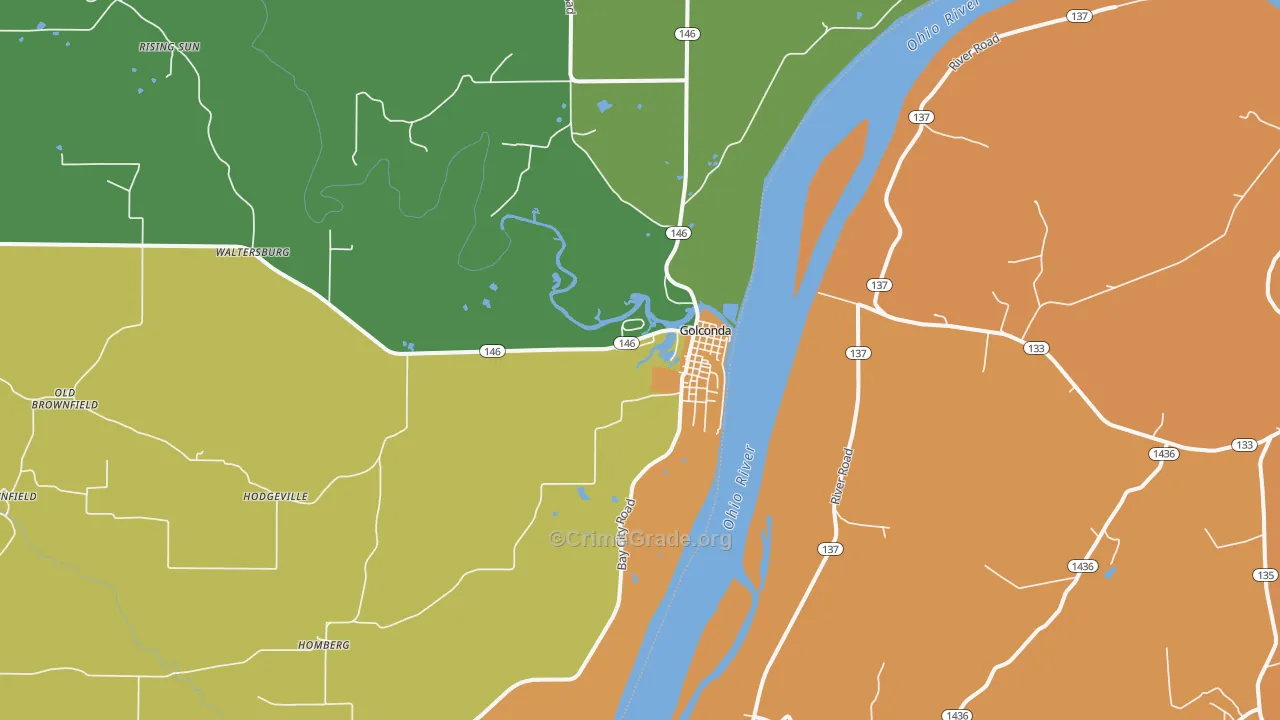 Golconda, IL Map of Drug-Related Crime Rates