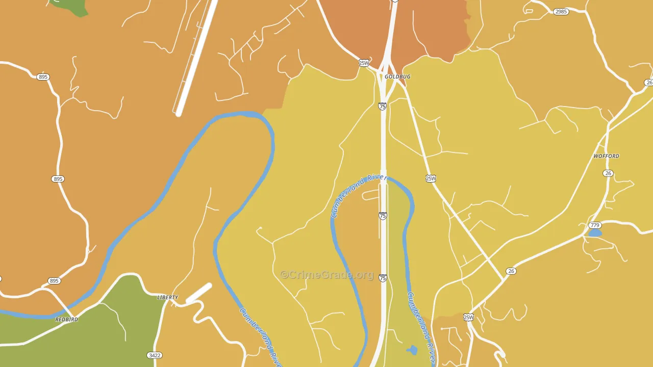 Goldbug, KY Map of Drug-Related Crime Rates
