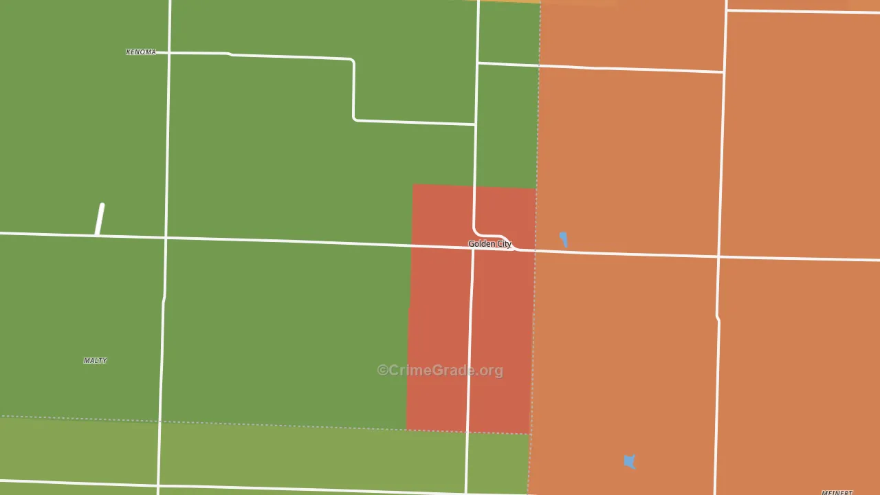 Golden City, MO Map of Drug-Related Crime Rates