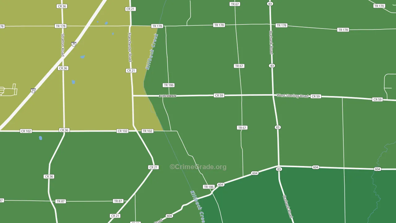 Golden Corners, OH Map of Drug-Related Crime Rates