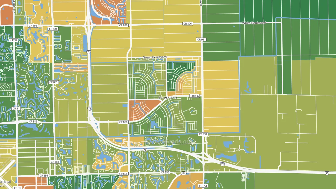 Golden Gate, FL Map of Drug-Related Crime Rates