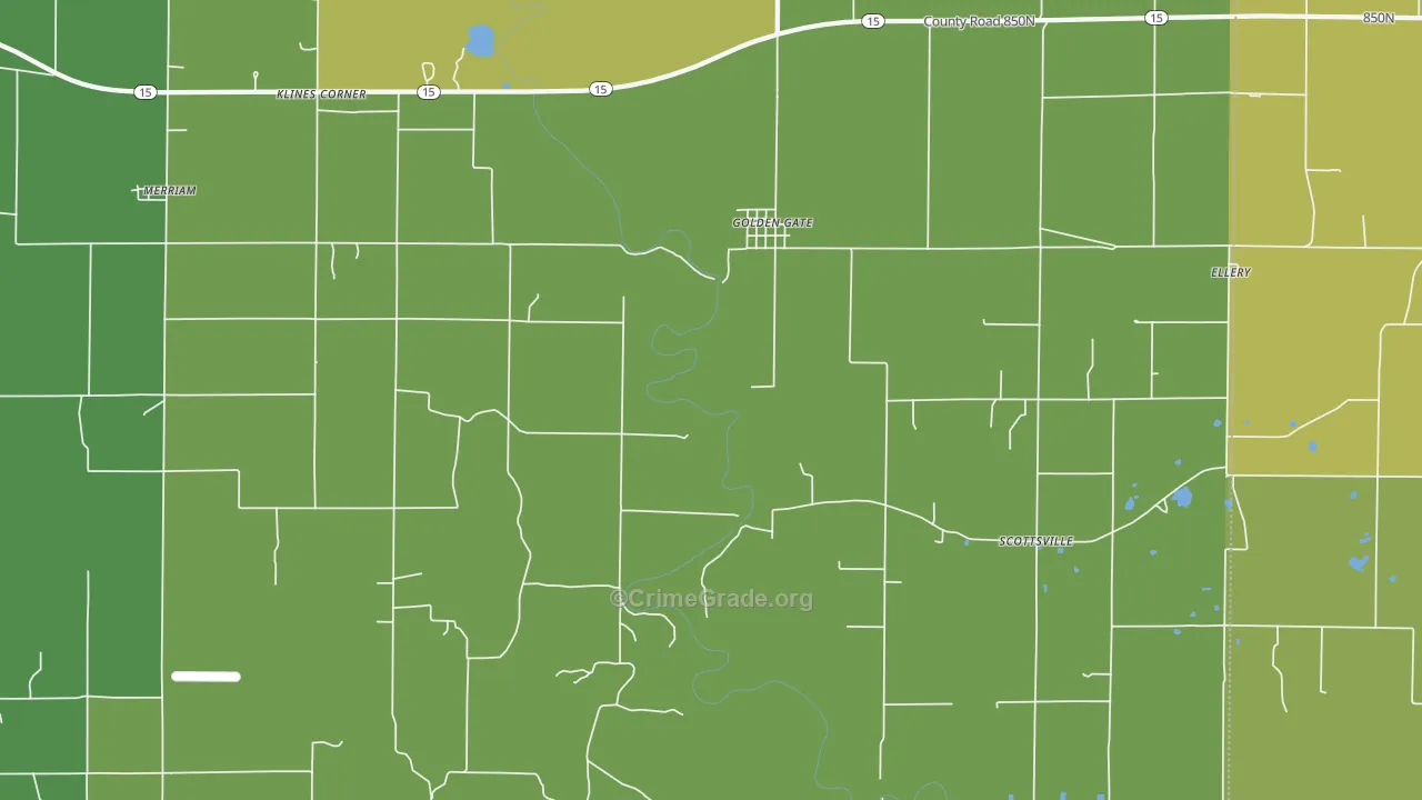 Golden Gate, IL Map of Drug-Related Crime Rates
