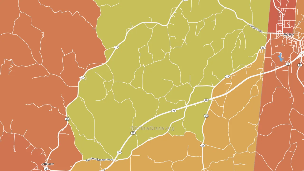 Golden, MS Map of Drug-Related Crime Rates