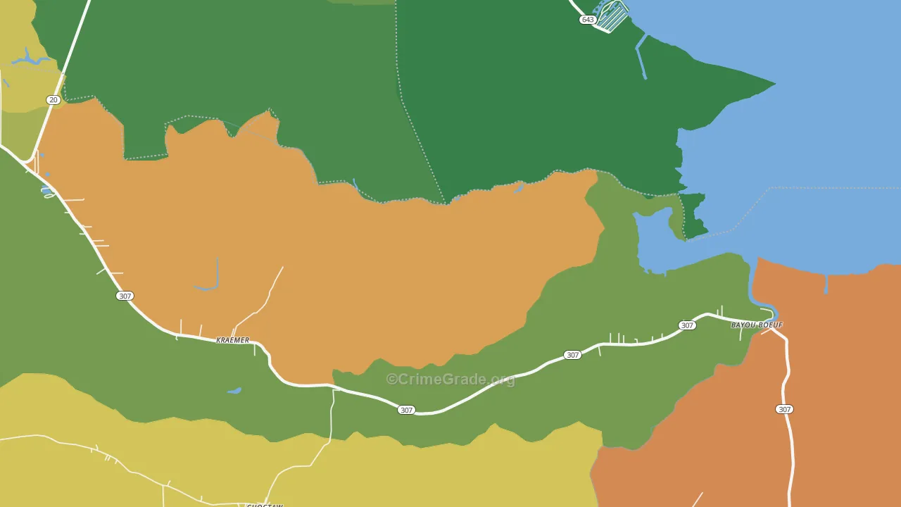 Golden Star Plantation, LA Map of Drug-Related Crime Rates