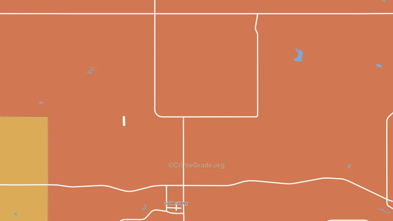 Golden Valley, ND Map of Drug-Related Crime Rates