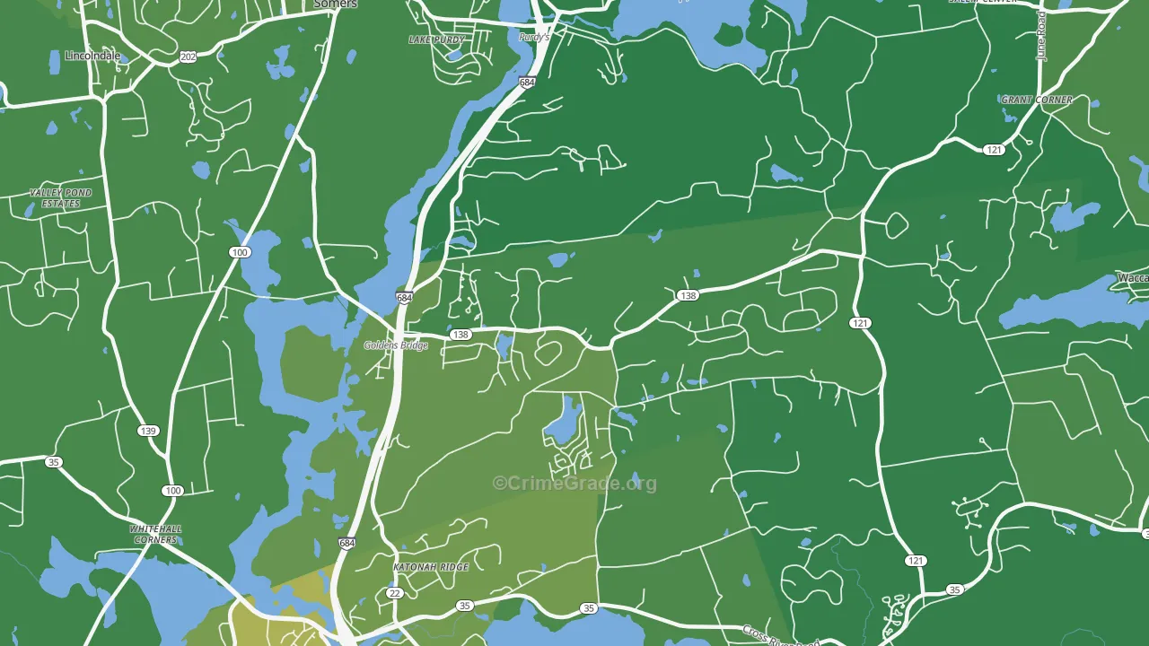 Goldens Bridge, NY Map of Drug-Related Crime Rates
