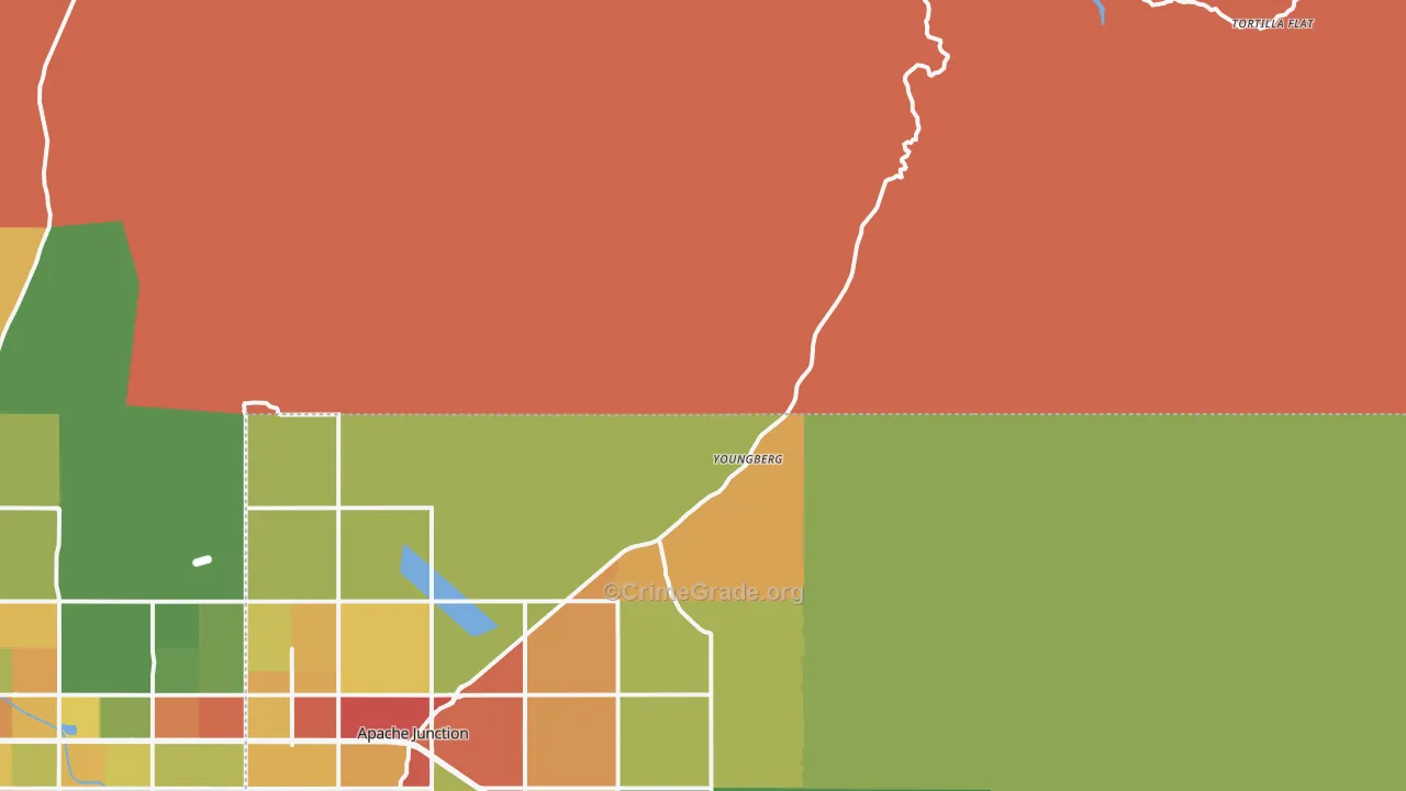 Goldfield, AZ Map of Drug-Related Crime Rates