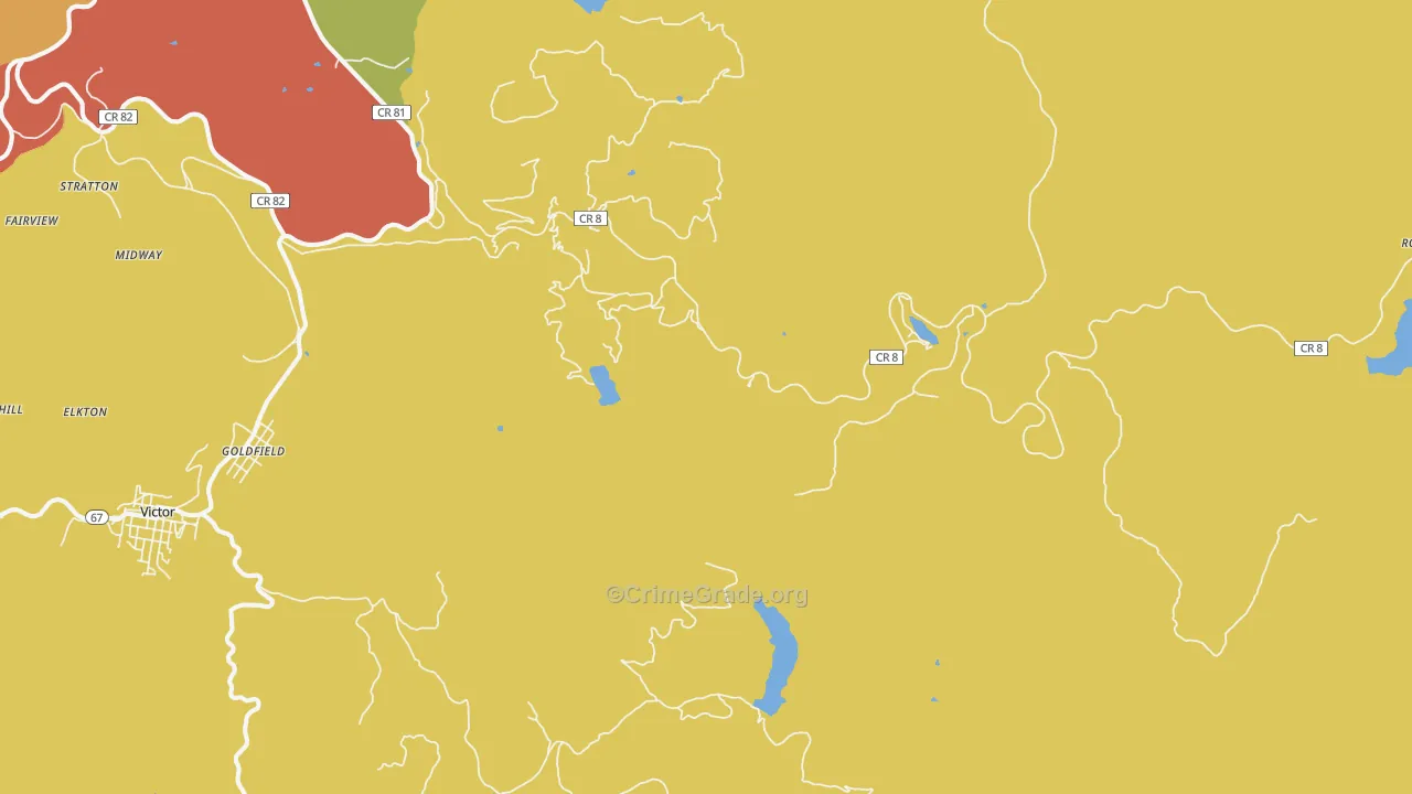Goldfield, CO Map of Drug-Related Crime Rates
