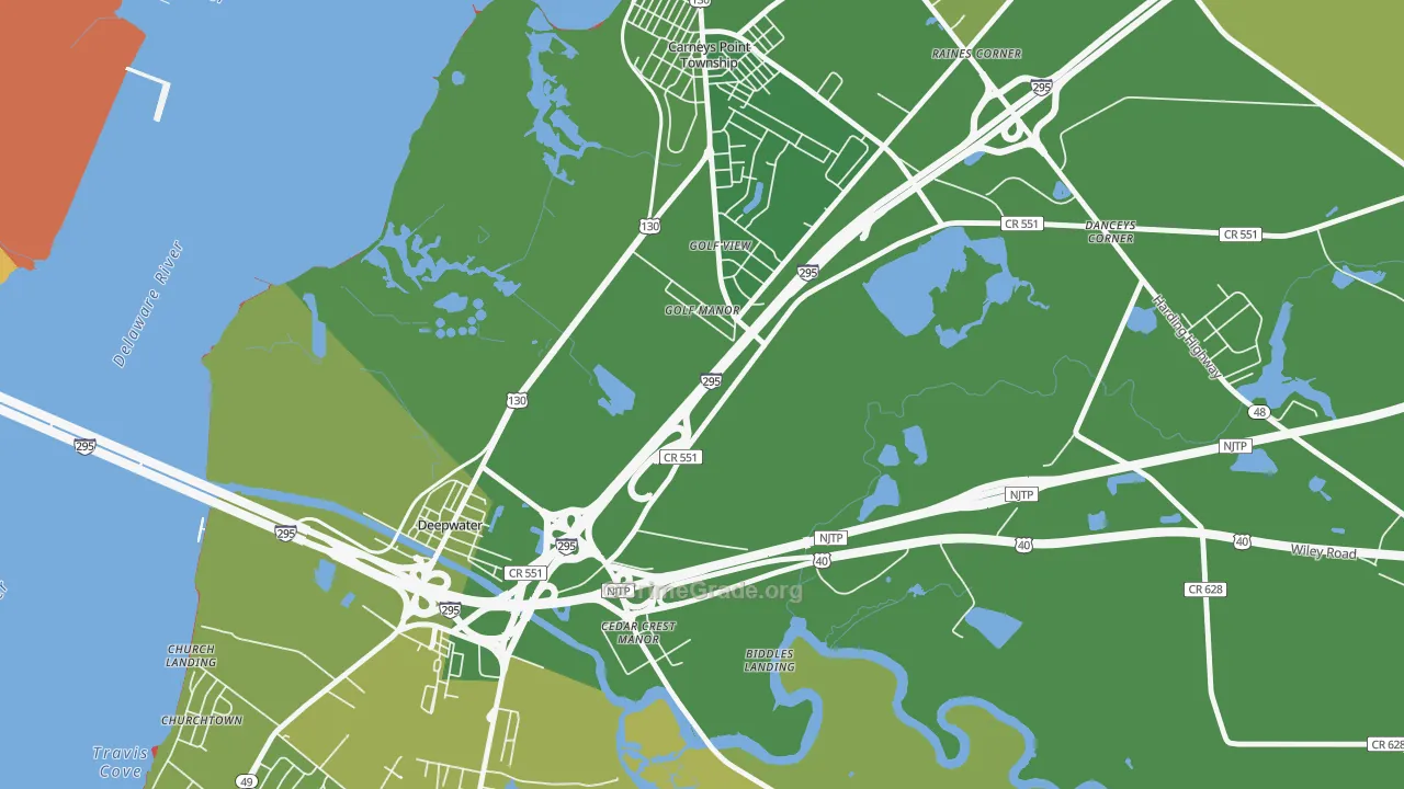 Golf Manor, NJ Map of Drug-Related Crime Rates
