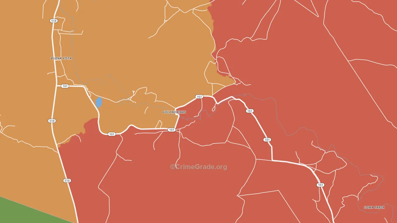 Golondrinas, NM Map of Drug-Related Crime Rates