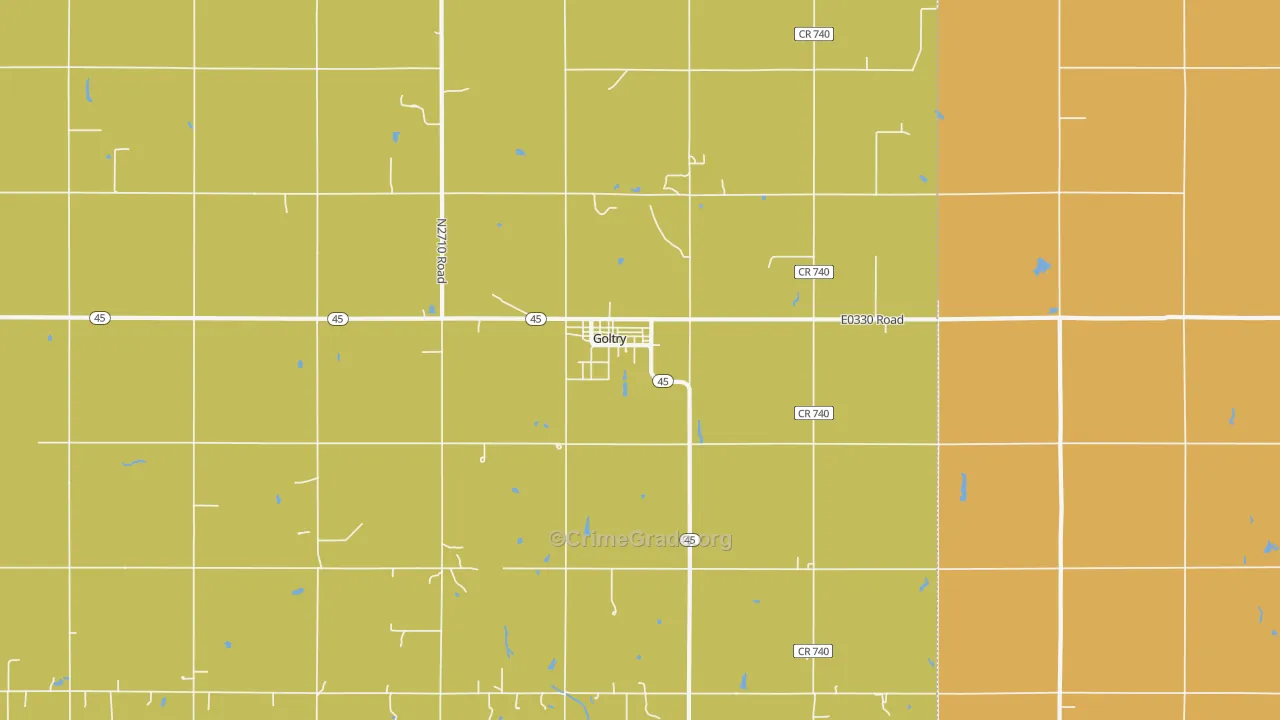 Goltry, OK Map of Drug-Related Crime Rates