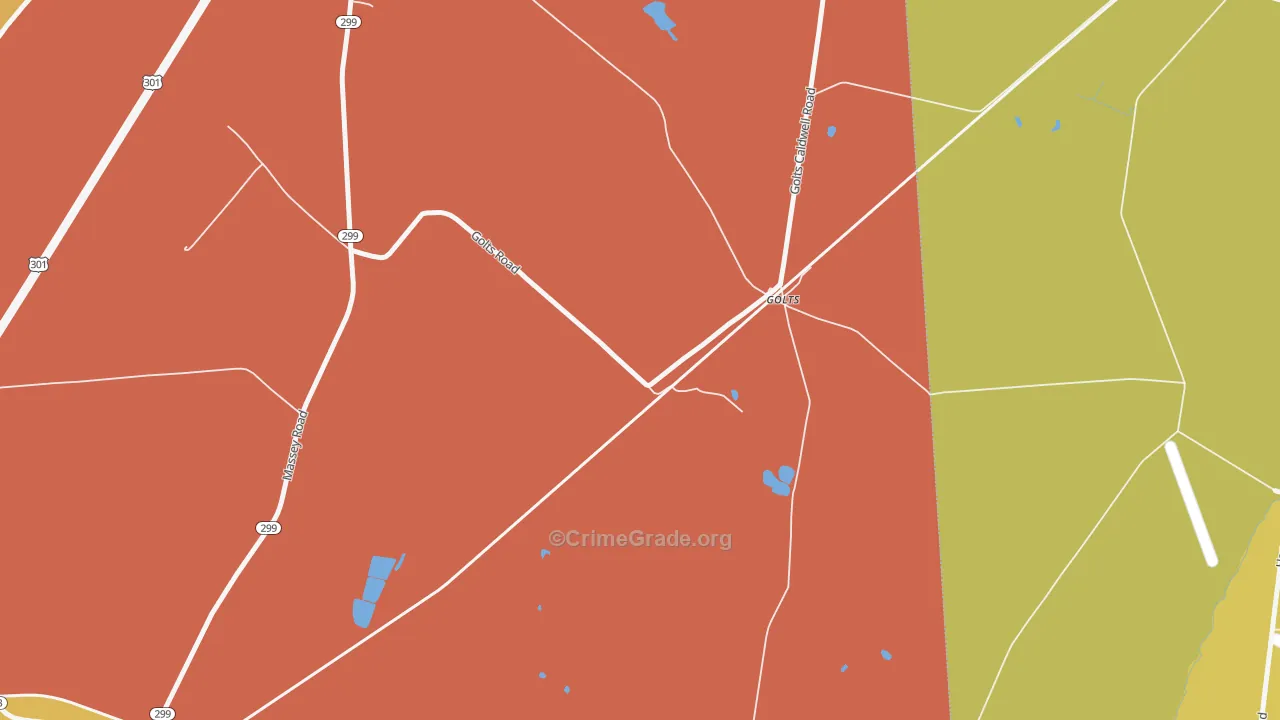 Golts, MD Map of Drug-Related Crime Rates