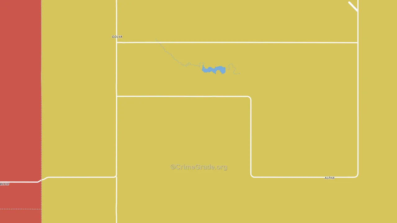 Golva, ND Map of Drug-Related Crime Rates