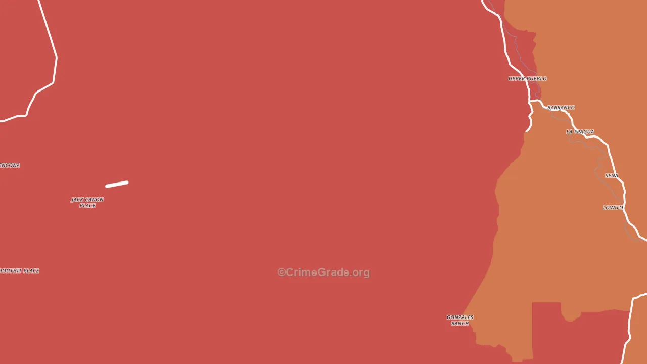 Gonzales Ranch, NM Map of Drug-Related Crime Rates