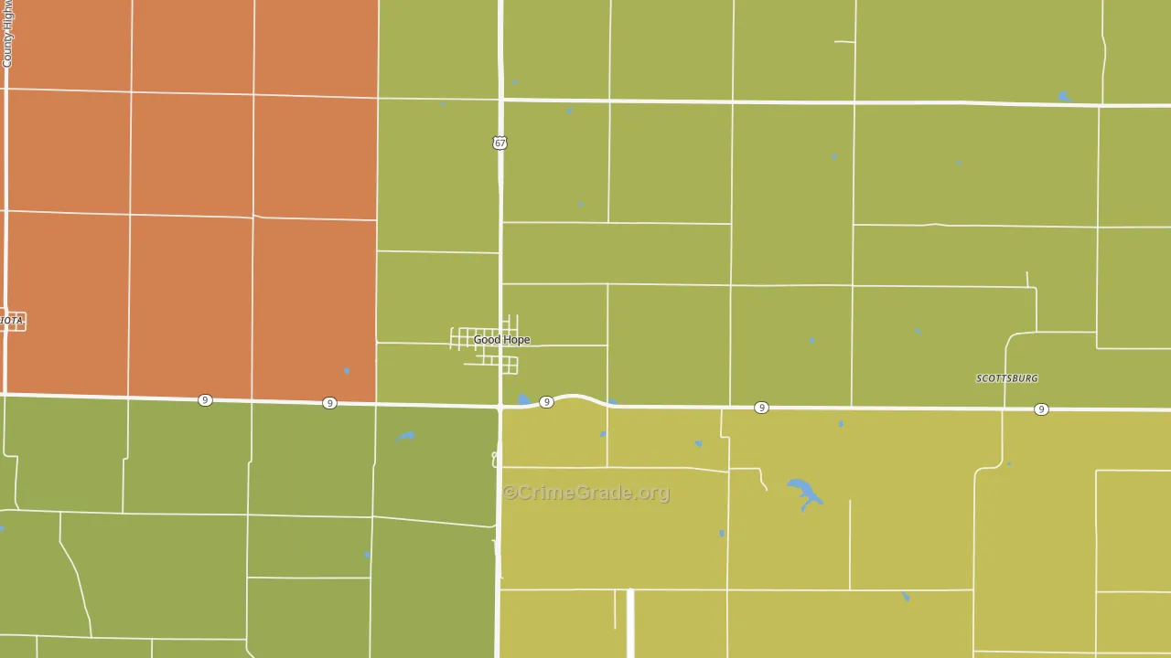 Good Hope, IL Map of Drug-Related Crime Rates