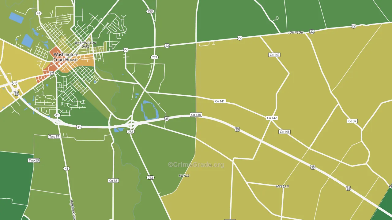 Good Hope, OH Map of Drug-Related Crime Rates