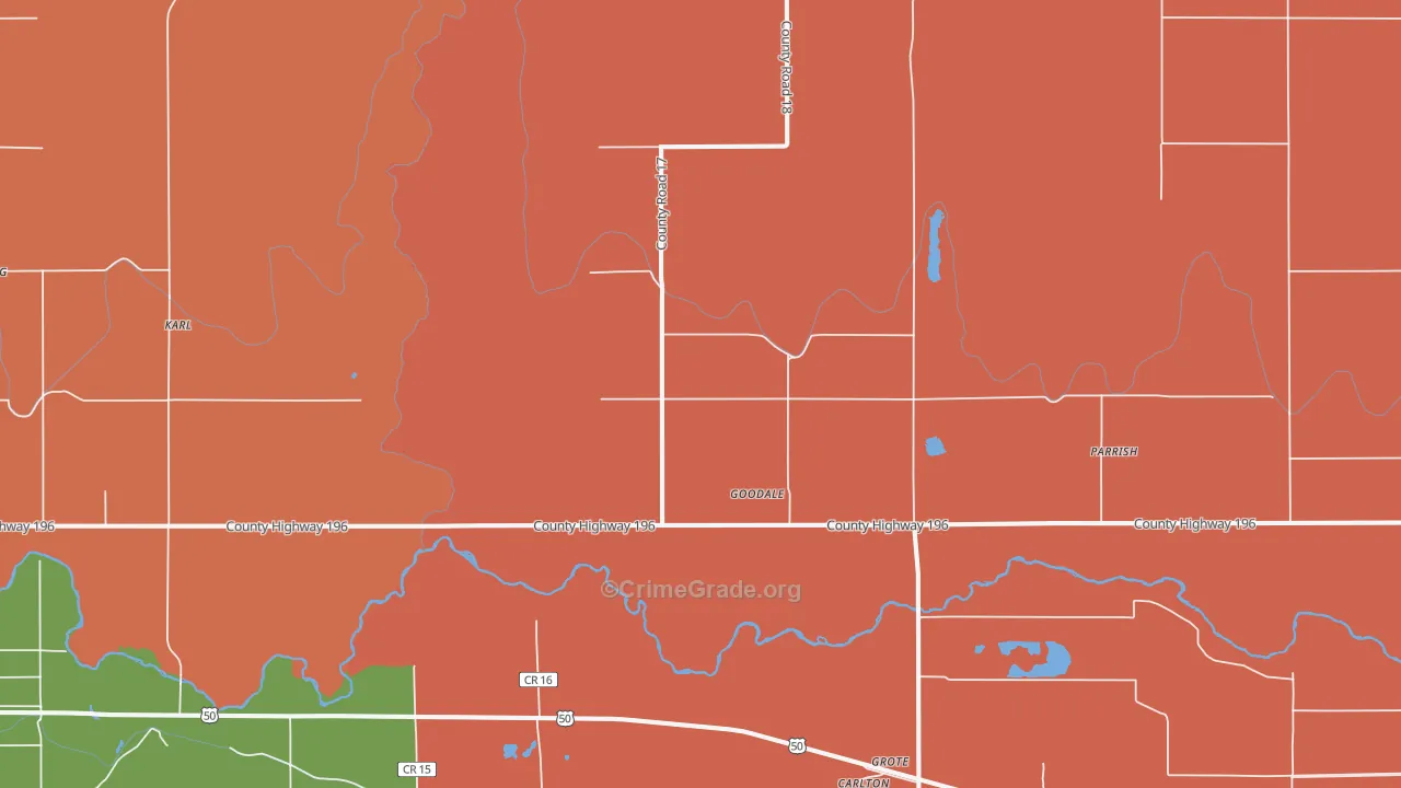 Goodale, CO Map of Drug-Related Crime Rates