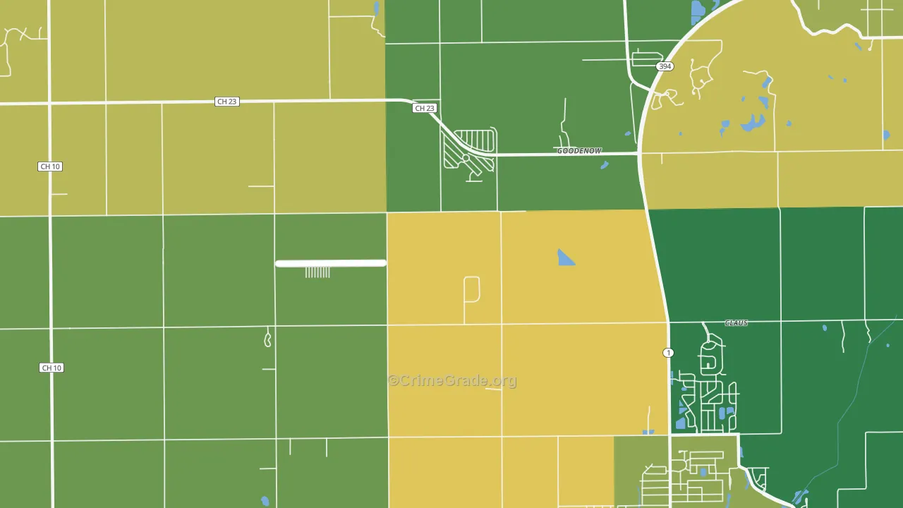 Goodenow, IL Map of Drug-Related Crime Rates