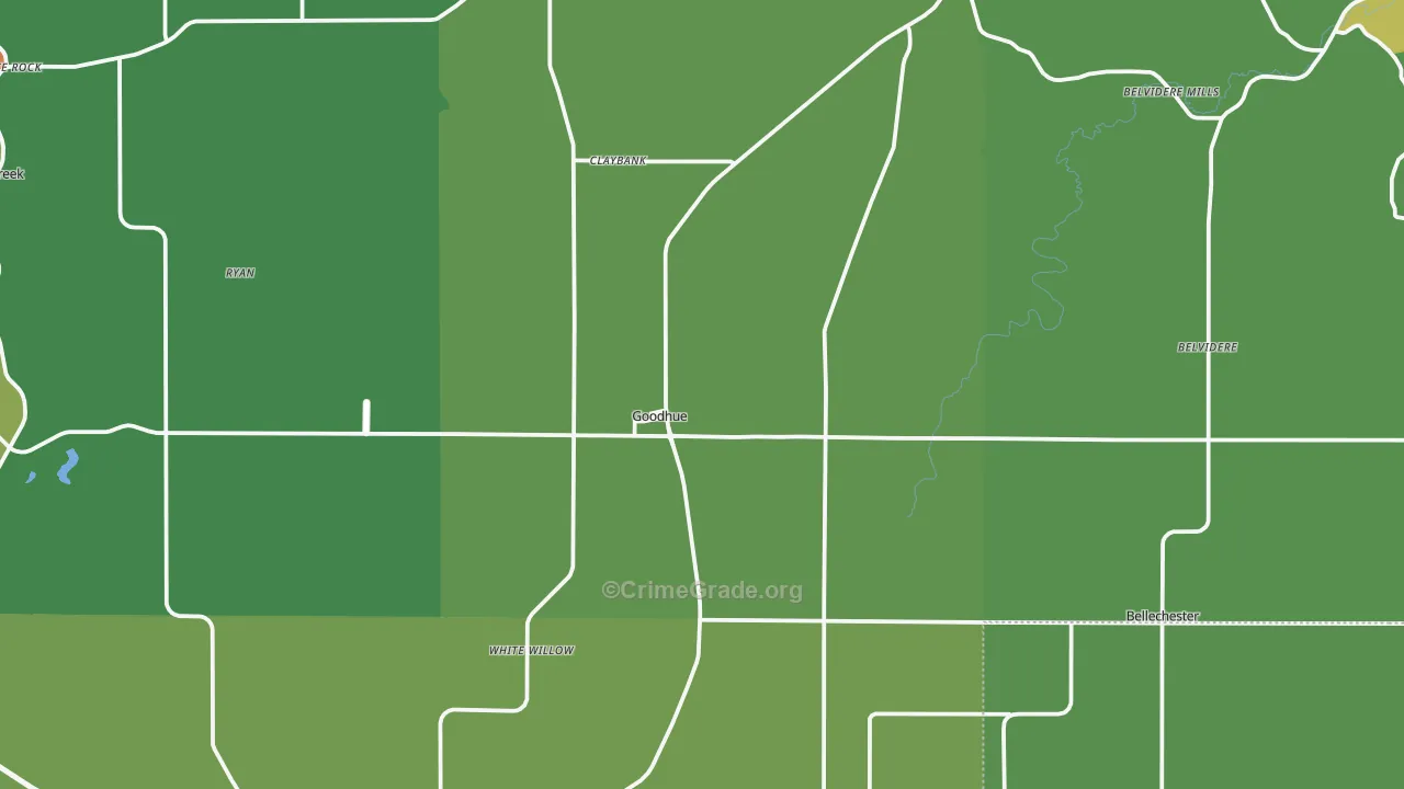 Goodhue, MN Map of Drug-Related Crime Rates