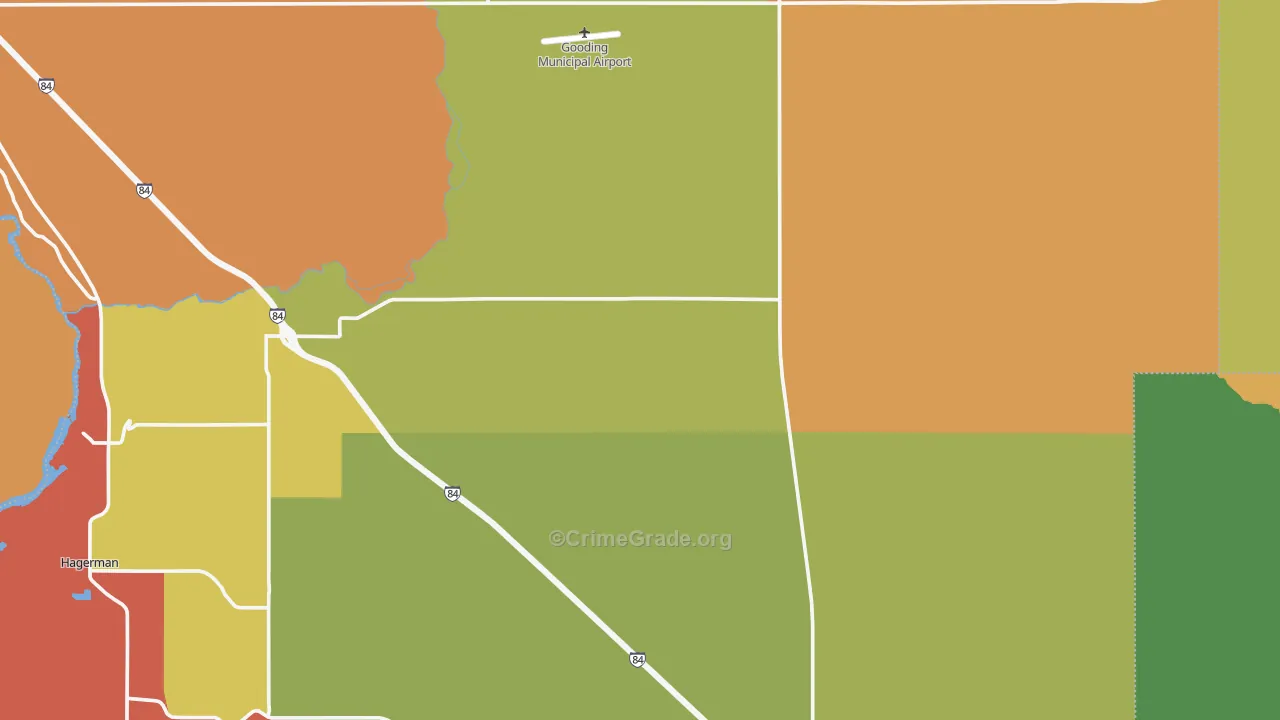 Gooding County, ID Map of Drug-Related Crime Rates