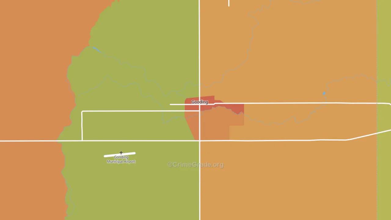 Gooding, ID Map of Drug-Related Crime Rates