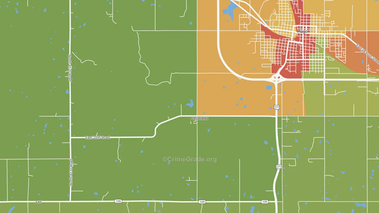 Goodland, OK Map of Drug-Related Crime Rates
