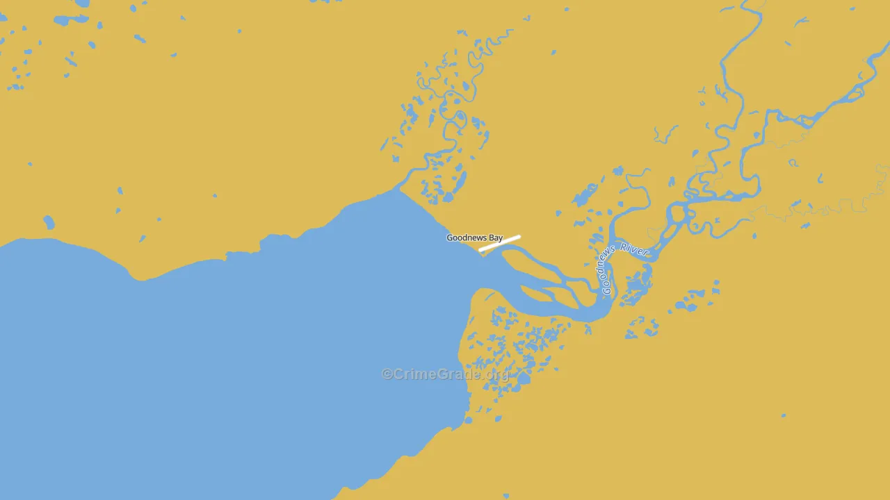 Goodnews Bay, AK Map of Drug-Related Crime Rates