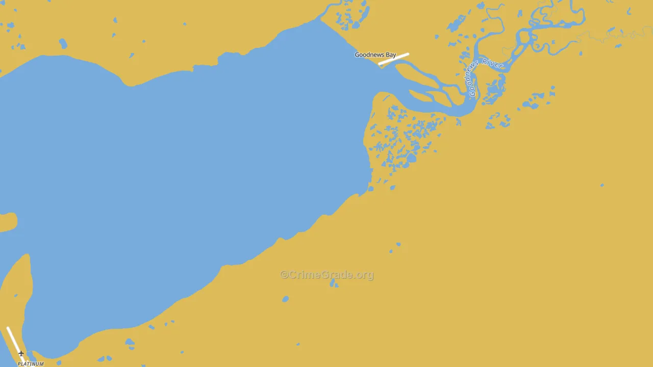 Goodnews Mining Camp, AK Map of Drug-Related Crime Rates