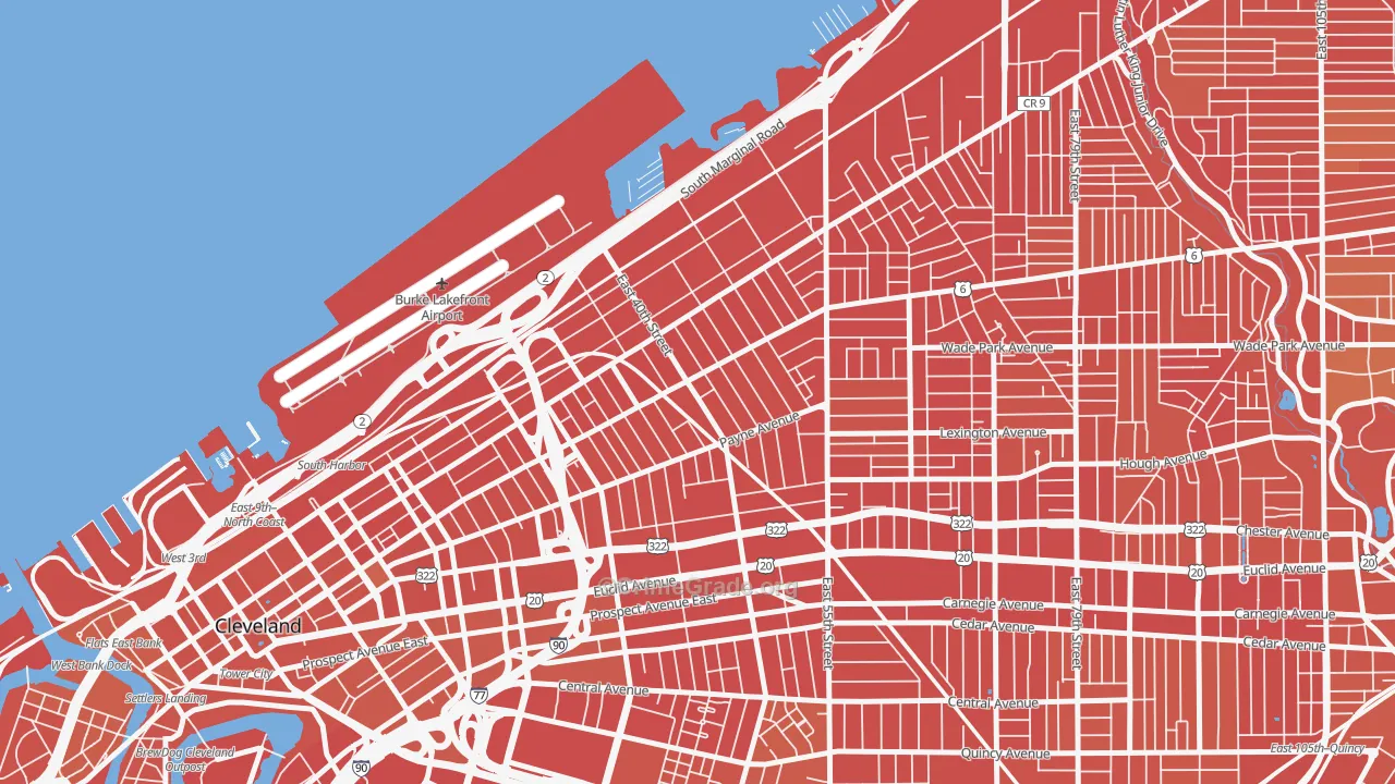 Goodrich-Kirtland Park, Cleveland, OH Map of Drug-Related Crime Rates