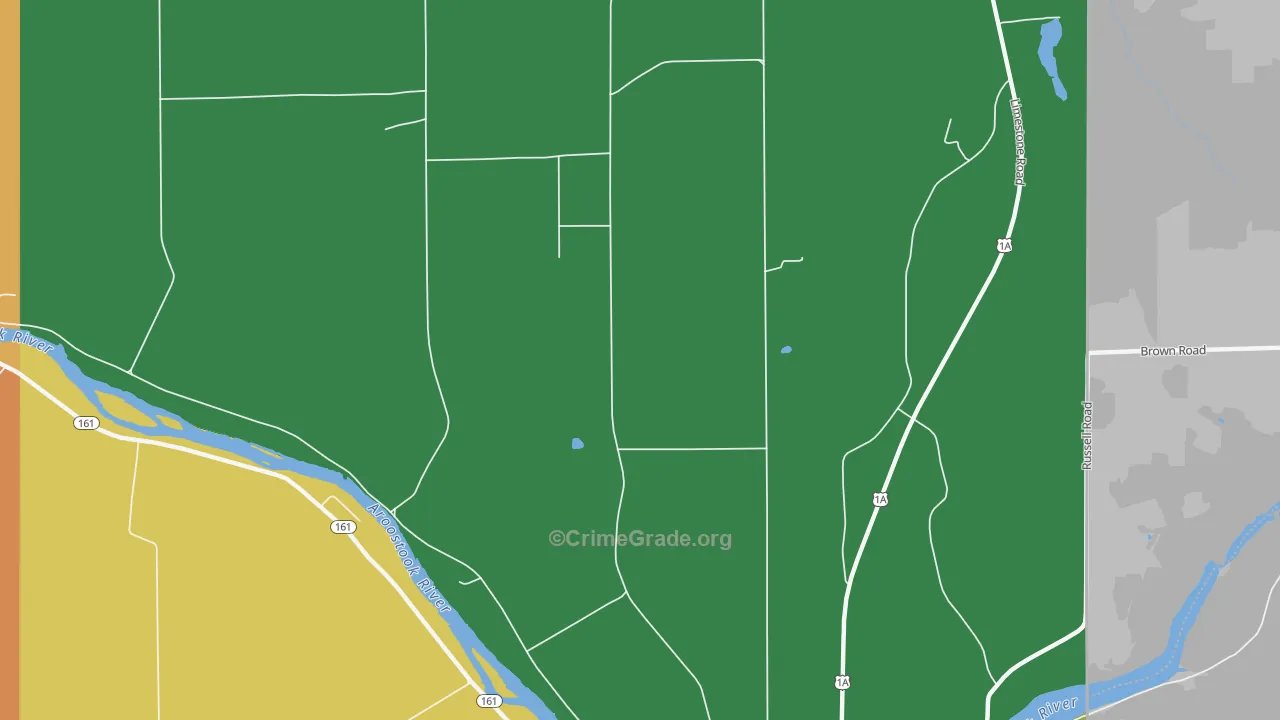 Goodrich, ME Map of Drug-Related Crime Rates