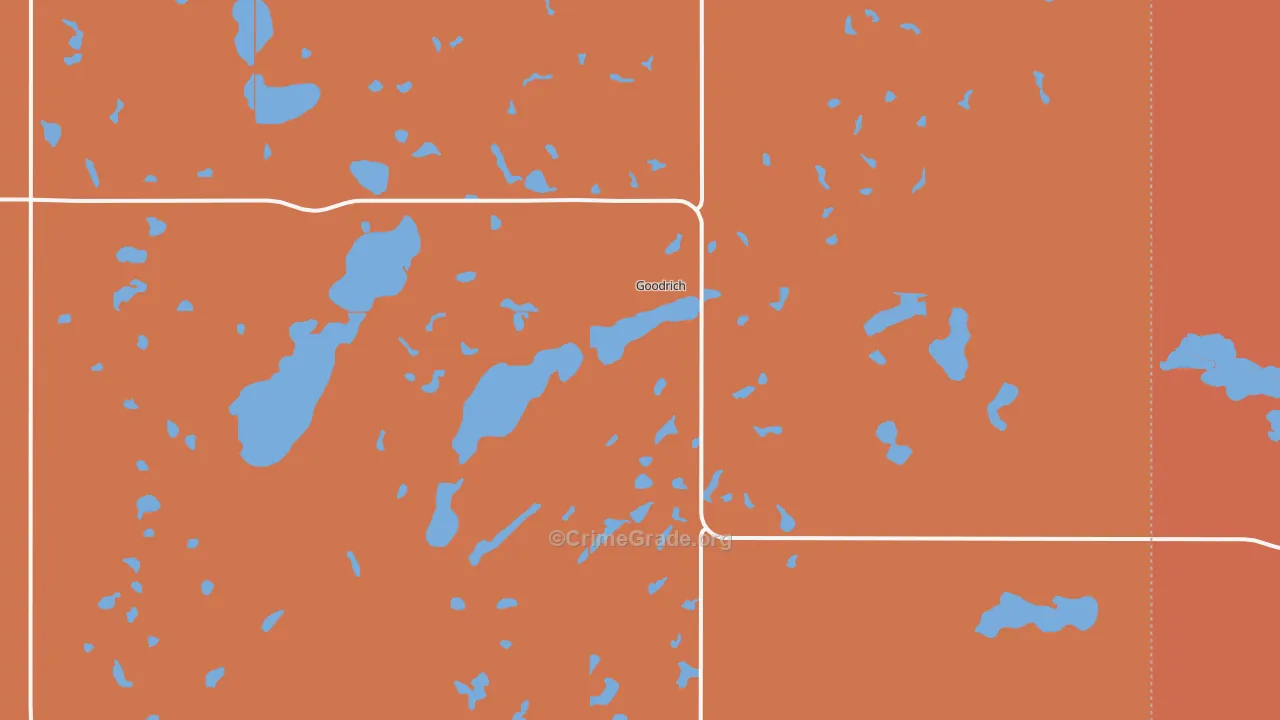 Goodrich, ND Map of Drug-Related Crime Rates