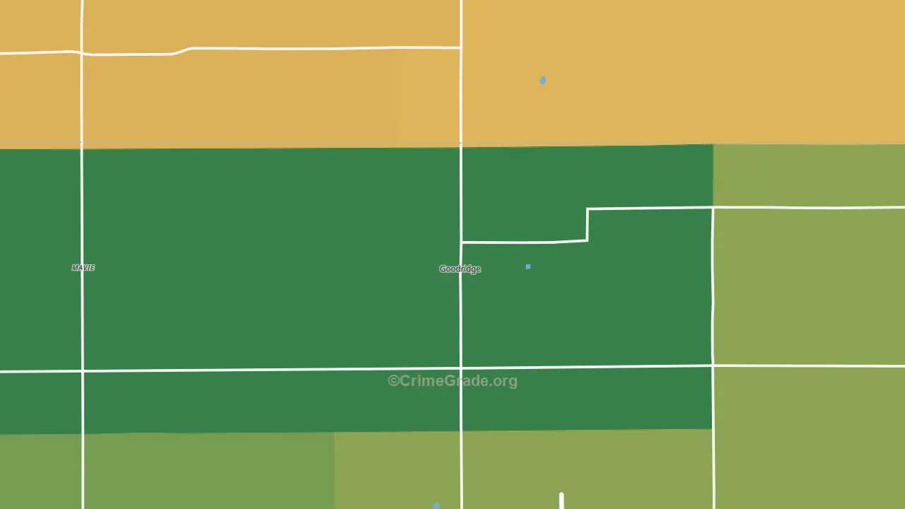 Goodridge, MN Map of Drug-Related Crime Rates