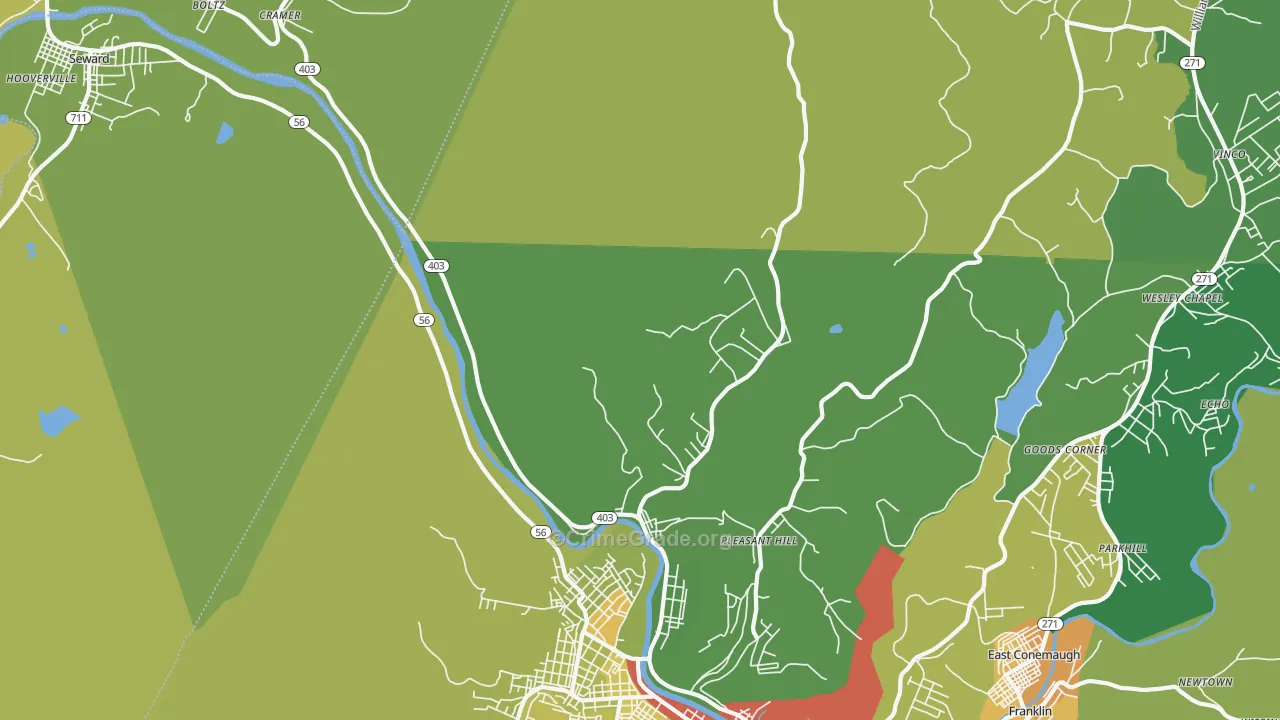 Goods Corner, PA Map of Drug-Related Crime Rates