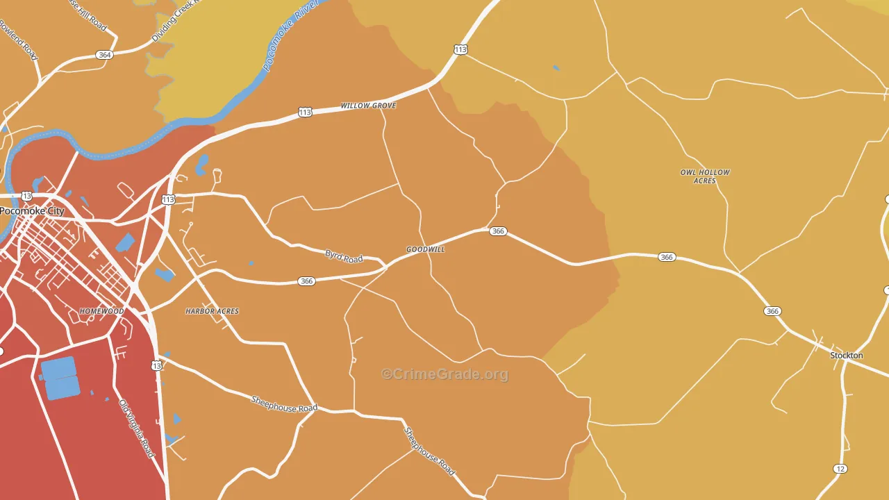 Goodwill, MD Map of Drug-Related Crime Rates