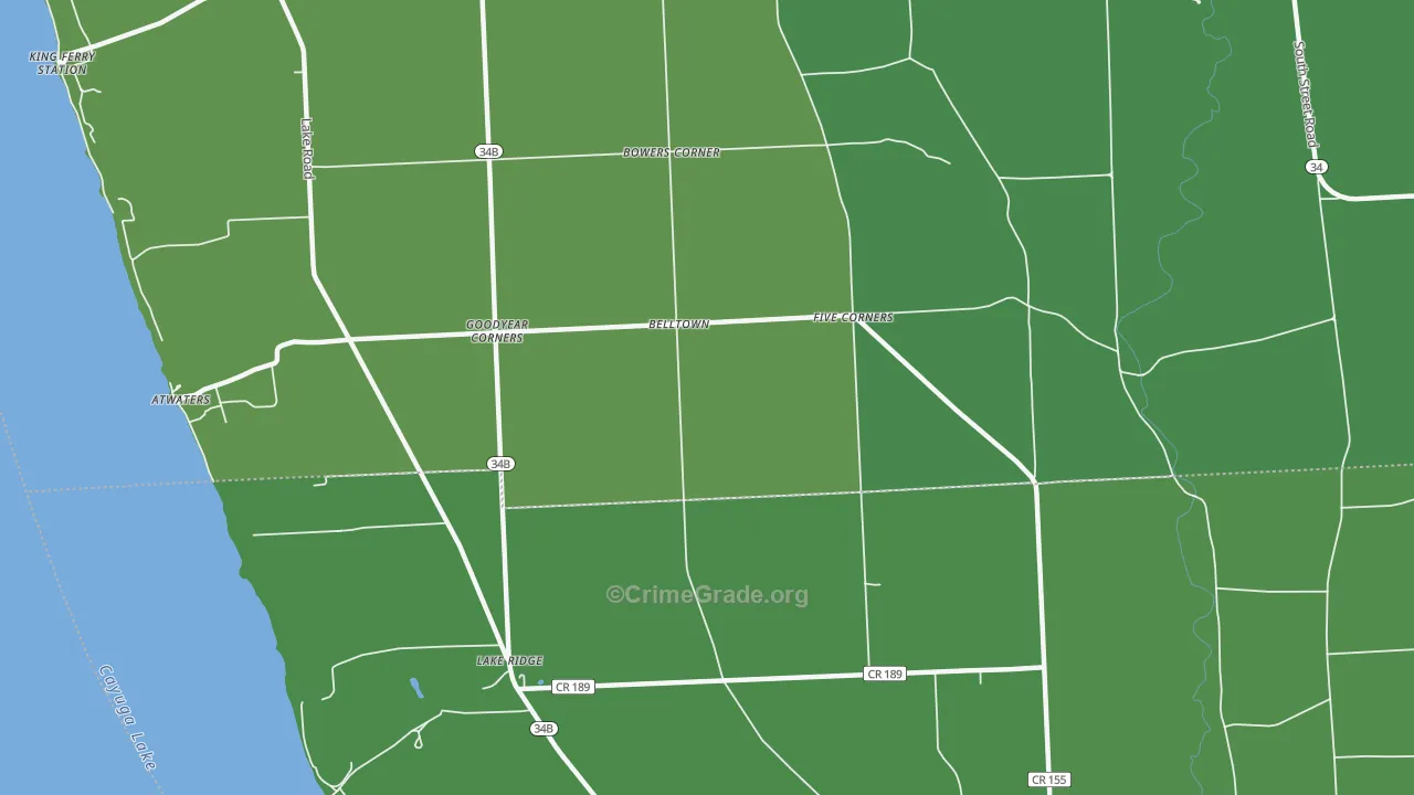 Goodyear Corners, NY Map of Drug-Related Crime Rates