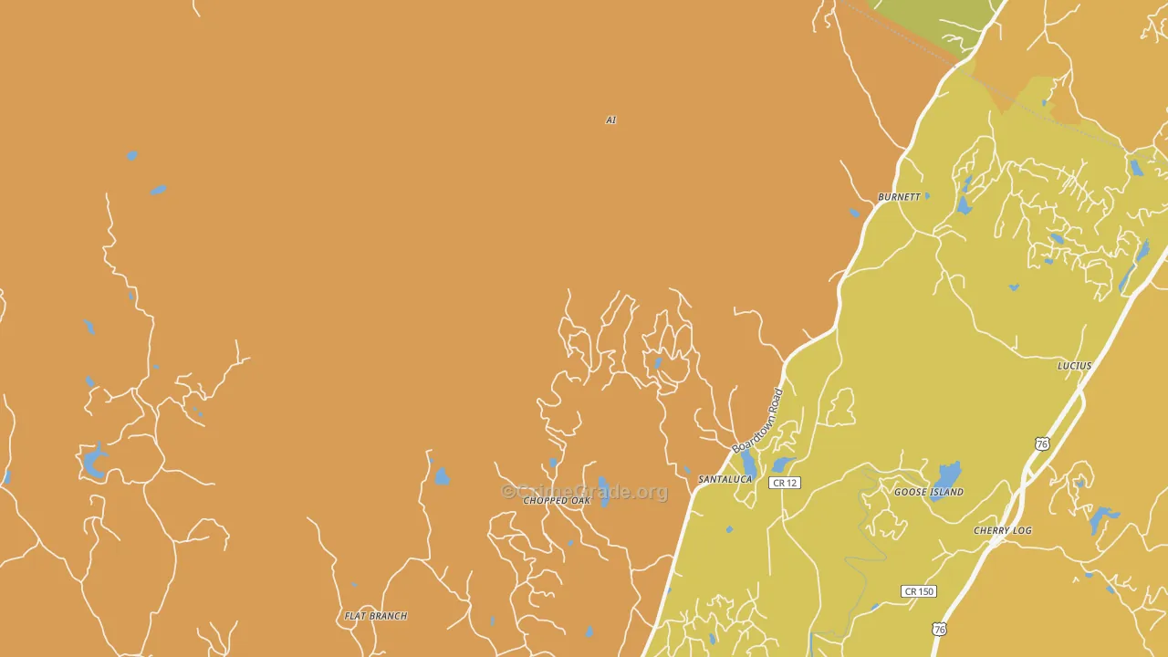 Goose Island, GA Map of Drug-Related Crime Rates