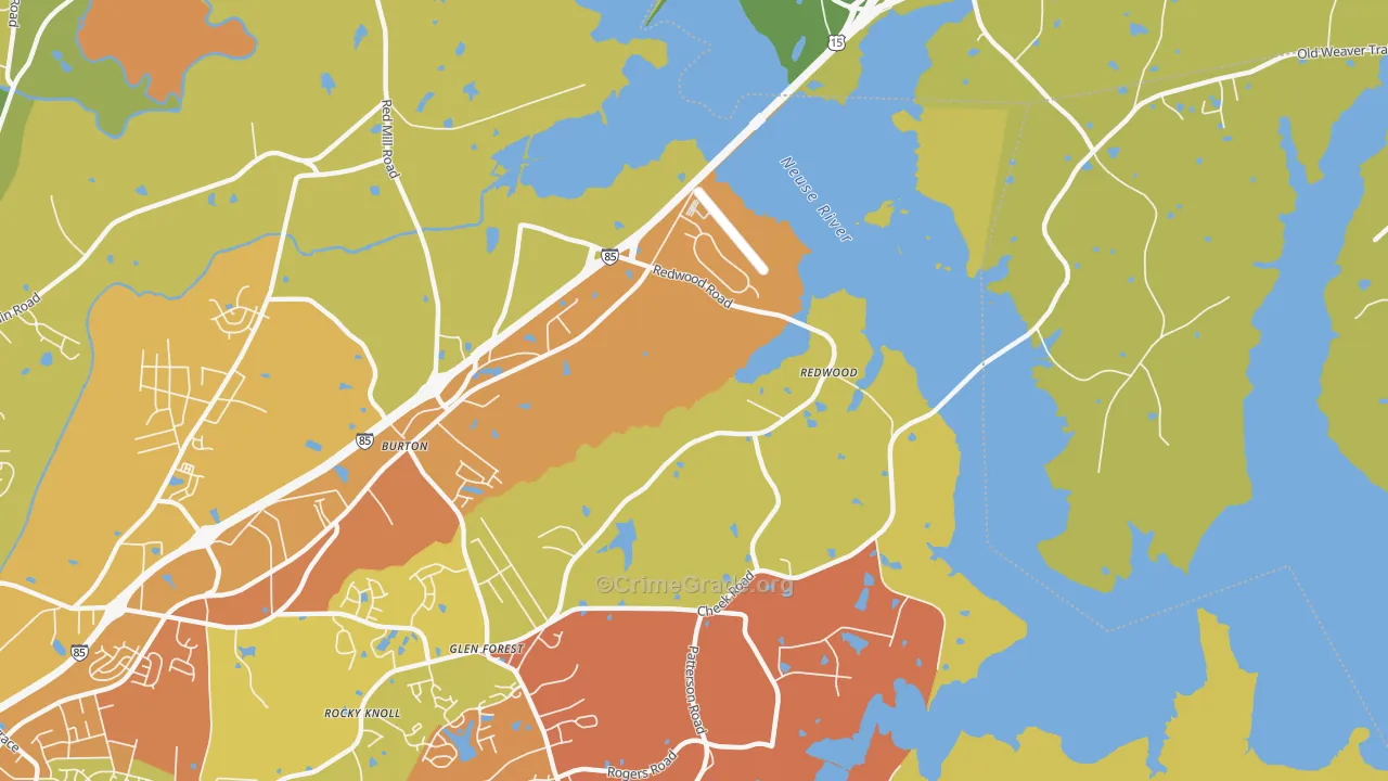 Gorman, NC Map of Drug-Related Crime Rates