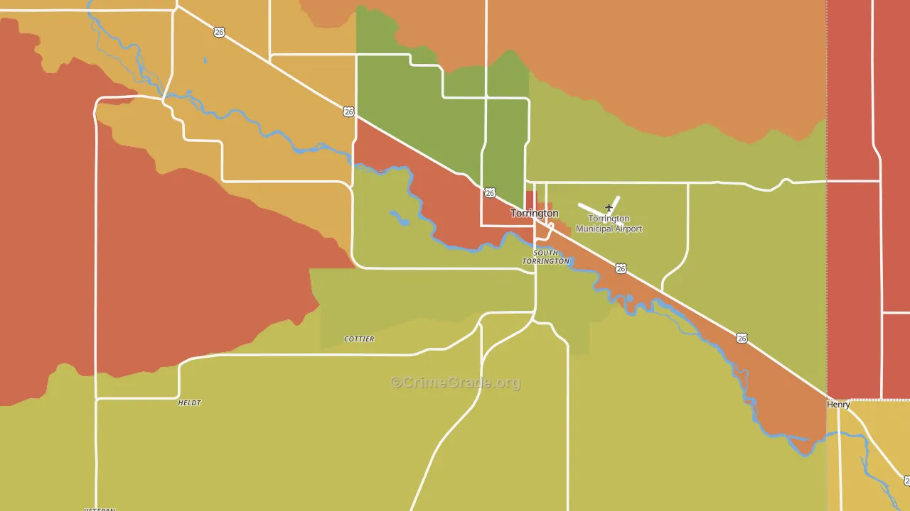 Goshen County, WY Map of Drug-Related Crime Rates