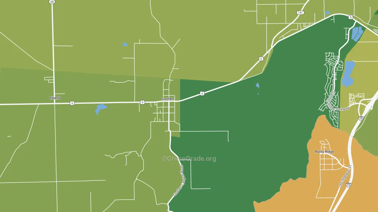 Goshen, UT Map of Drug-Related Crime Rates