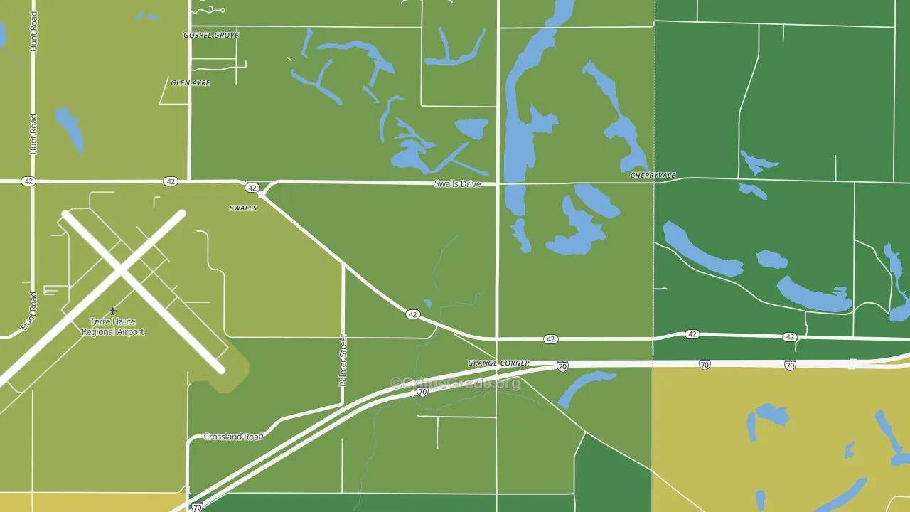 Gospel Grove, IN Map of Drug-Related Crime Rates