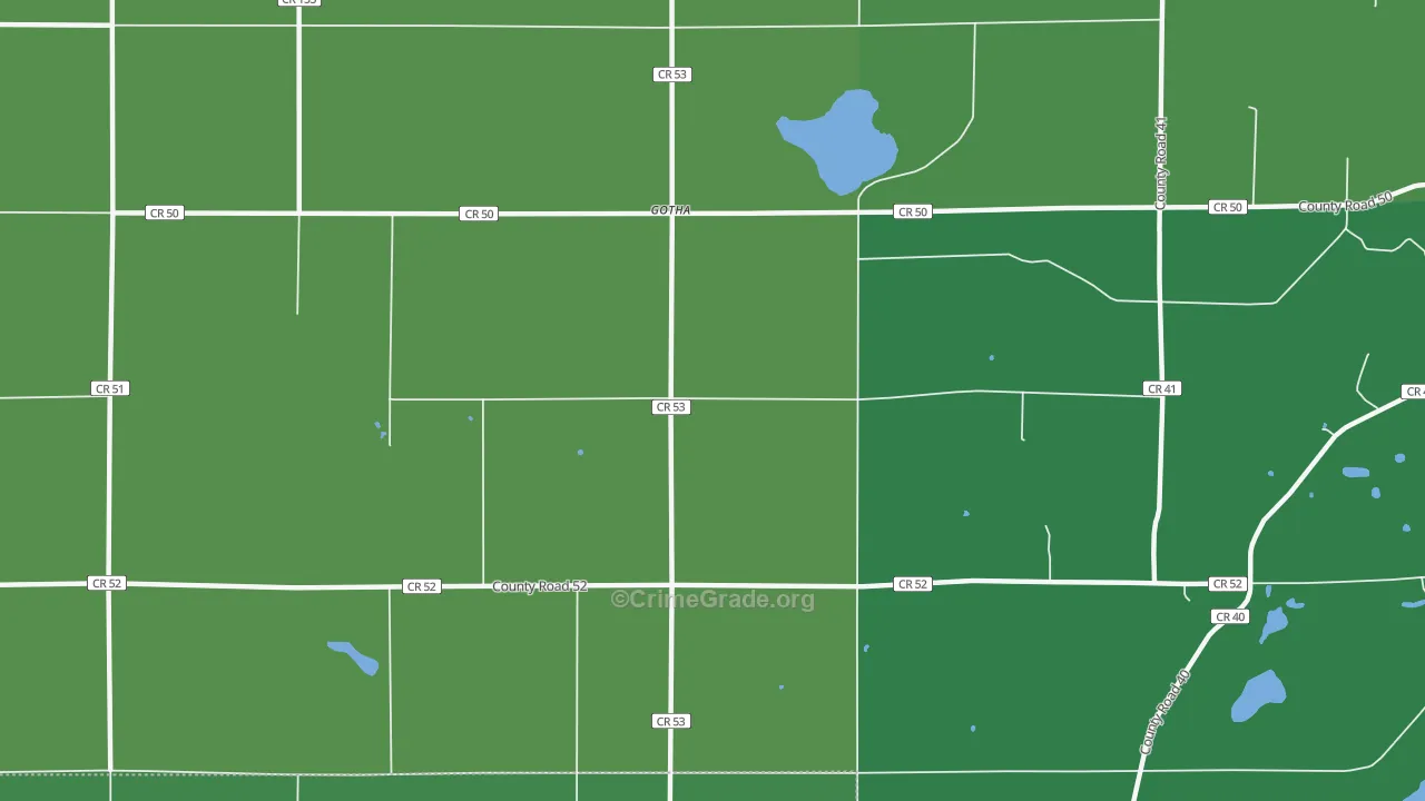 Gotha, MN Map of Drug-Related Crime Rates