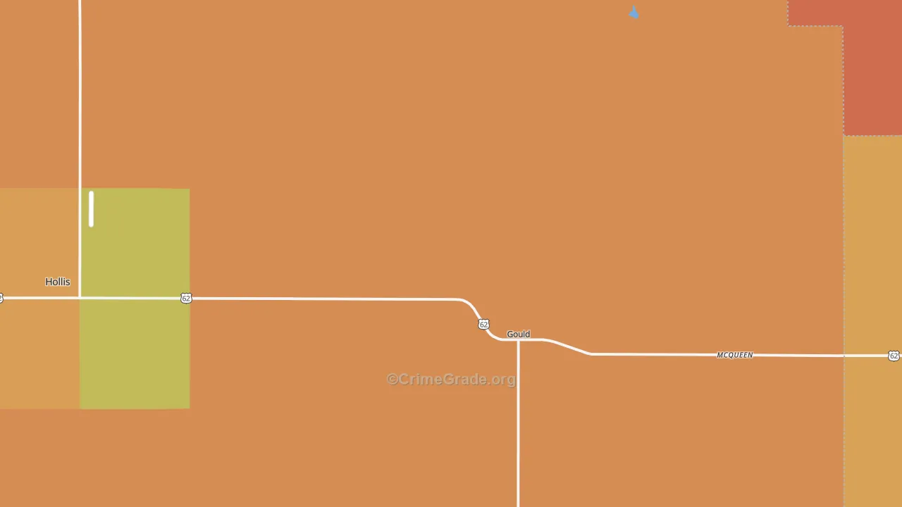 Gould, OK Map of Drug-Related Crime Rates