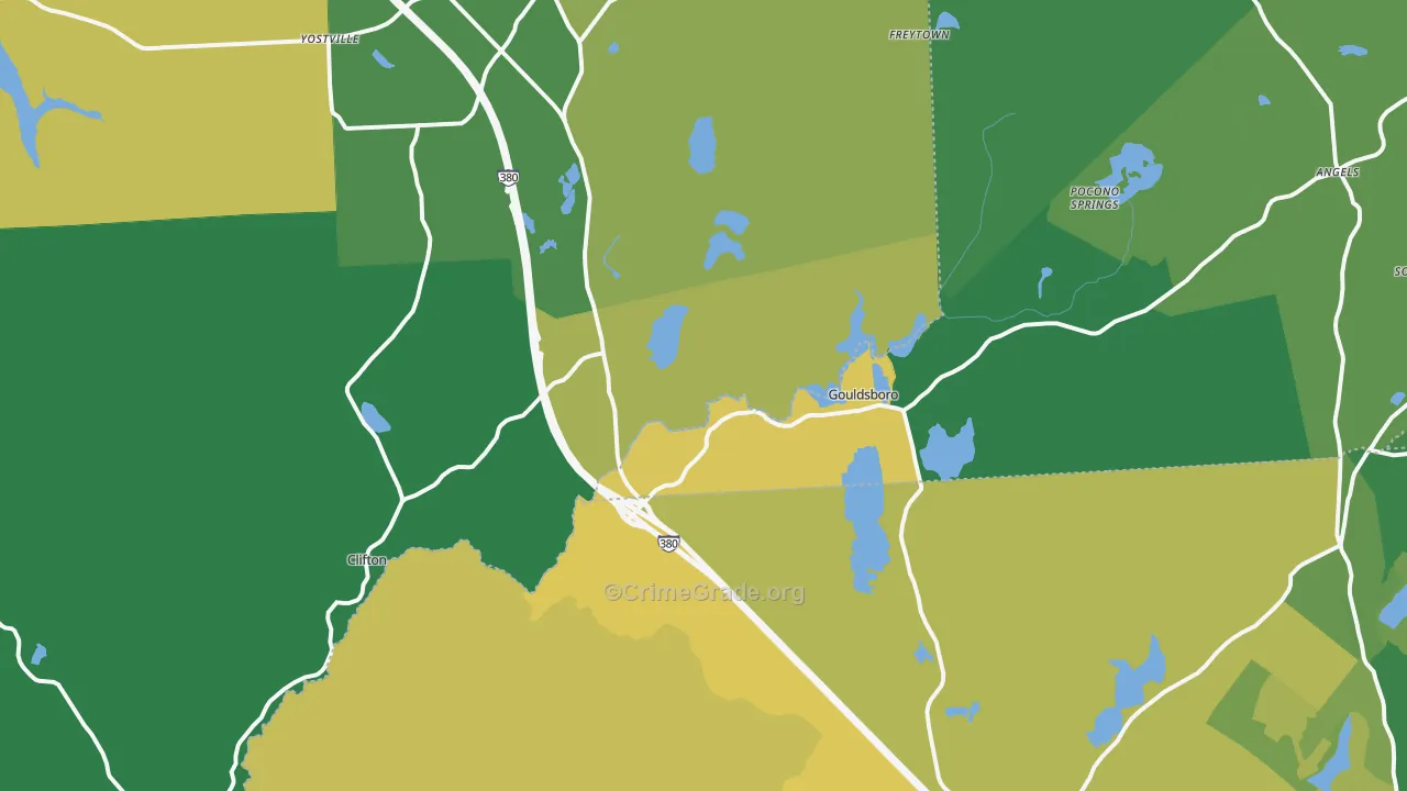 Gouldsboro, PA Map of Drug-Related Crime Rates