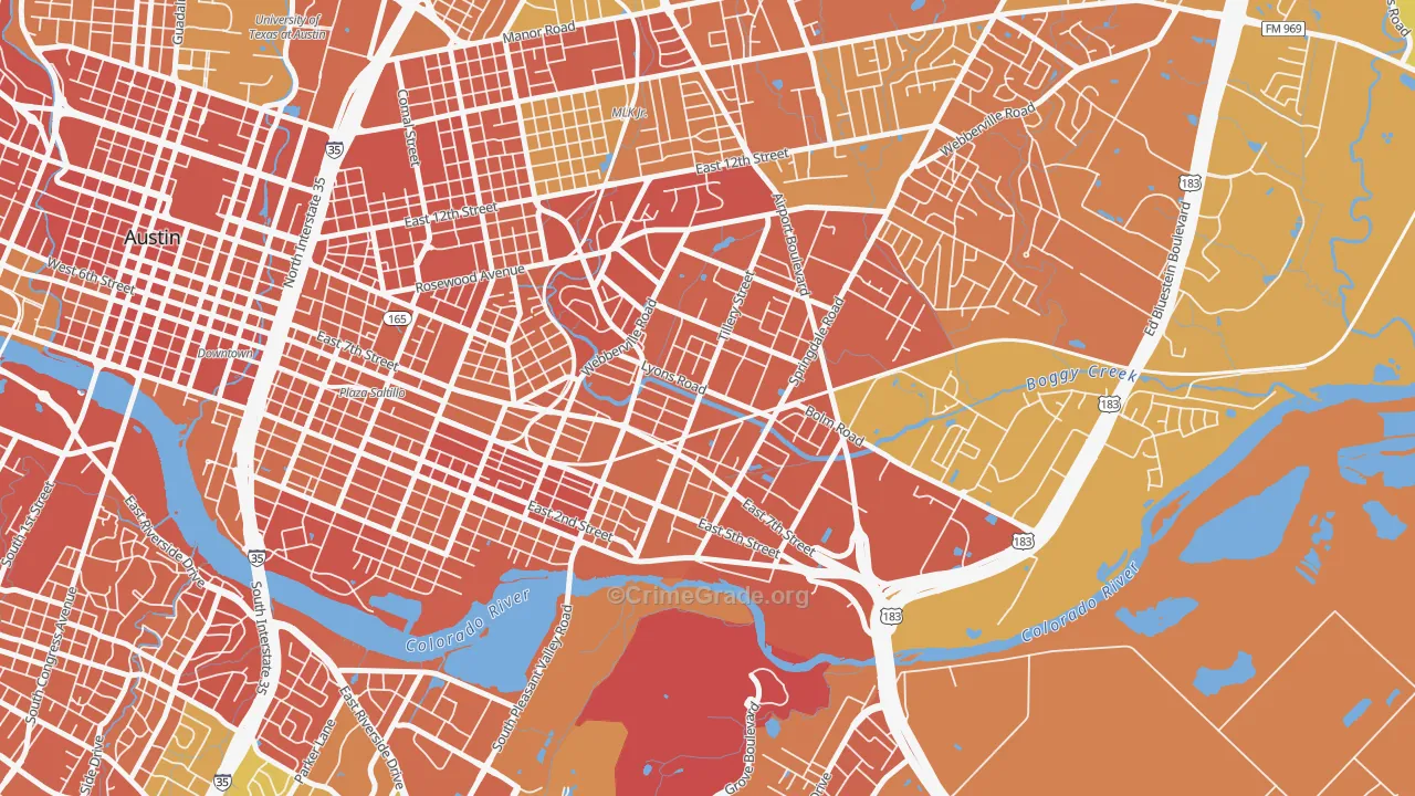 Govalle, Austin, TX Map of Drug-Related Crime Rates