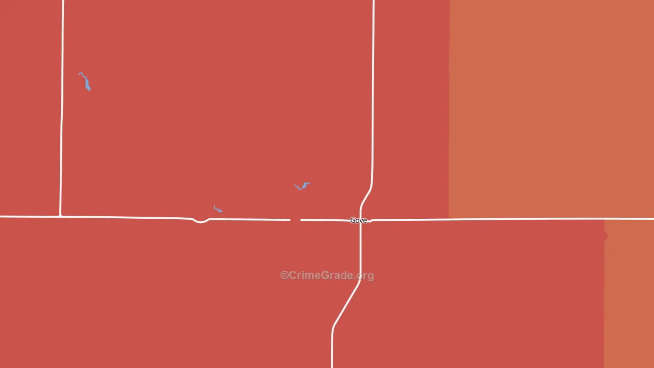 Gove City, KS Map of Drug-Related Crime Rates