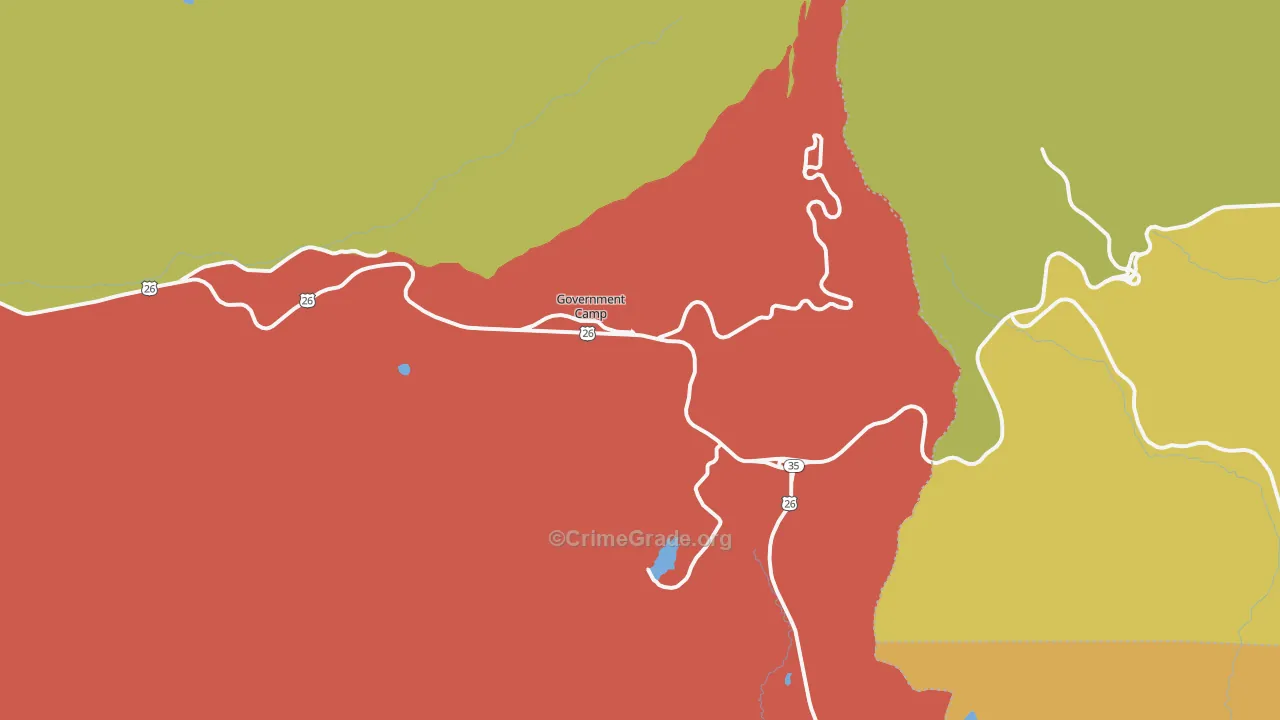 Government Camp, OR Map of Drug-Related Crime Rates
